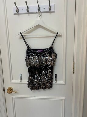 Sequin Glitter Vintage Going Out Top
